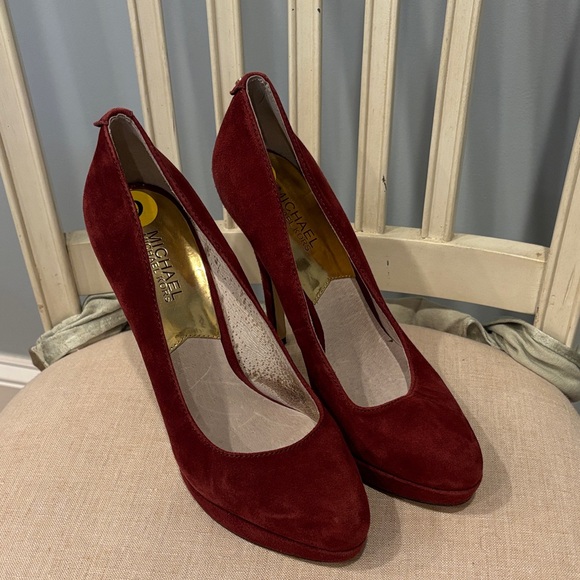 MICHAEL Michael Kors Shoes - MICHAEL Michael Kors Deep Burgundy Suede High Heels